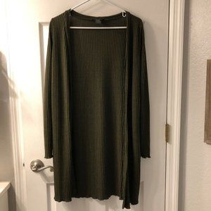 Army Green!Olive Green! Ribbed Cardigan Duster Size Medium